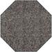 Brown 72 x 72 x 0.47 in Indoor Area Rug - Latitude Run® Dalmacio Tufted Black Area Rug Viscose/Wool | 72 H x 72 W x 0.47 D in | Wayfair