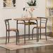 Wildon Home® Creaser Oval 31.5" L x 21" W Restaurant Dining Set Wood/Metal in Brown/Gray | 29.7 H x 21 W x 31.5 D in | Wayfair
