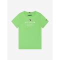 Tommy Hilfiger Boys Logo T-shirt In Green Size 2 Yrs