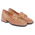 Women's Rose Gold Jenny Suede Loafer - Taupe 4 Uk Saint G