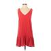 AU Amanda Uprichard Casual Dress - Popover: Red Solid Dresses - Women's Size P