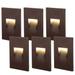 3.5W 120V Dimmable LED Step Light, 3000K Warm White, Oil Rubbed Bronze
