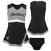 Girls Preschool Black Las Vegas Raiders Two-Piece Cheer Captain Jumper Dress with Bloomers Set