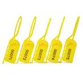 Lzbignun 1000pcs Plastic Security Seals Numbered Zip Ties Anti-Tamper Seals Breakable Safety Tab Inspection Tags for Fire Extinguisher, First Aid Kit(Yellow)