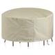 Garden Furniture Cover,150x85cm(59x33in) Outdoor Rattan Furniture Covers,420D Oxford Fabric Waterproof,Windproof,Anti-UV, Garden Furniture Set Covers Circular for Patio Table and Chairs Set,Beige