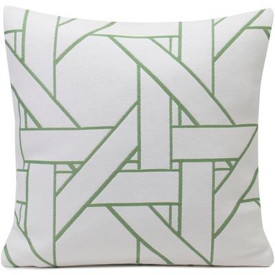 Kissenhülle GÖZZE "Lombok" Gr. 2, grün (grün, weiß), B:50cm L:50cm, Polyester, Obermaterial: 60% Polypropylen, 40% Polyacryl, Kissenbezüge Image