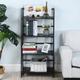 Latitude Run® 70.86" H x 31.5" W Standard Bookcase in Black | Wayfair 9C323C963EF2488D8C9F26E53E4A6EC1