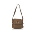 Gucci Womens Vintage 1973 Flap Shoulder Bag Brown Calf Leather - One Size