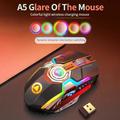 Mice Mice Wireless Mouse Ergonomic 7 Button USB Mouse for PC Laptop A5 Silent RGB Backlit 7 Buttons 1600DPI Gaming J230606