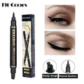 2 In1 Eyeliner Stamp Double-Headed Liquid Eye Liner Pen Waterproof Fast Dry Triangle Seal Eye Liner