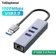 USB C HUB 1000Mbps 3 Ports USB 3.0 Type C HUB USB to Rj45 Gigabit Ethernet Adapter RTL8153 for