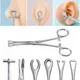 1PC Surgical Steel Septum Tragus Ear Piercing Forceps Safety Tweezers Opening Round Plier Lip Navel