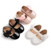 KIDSUN Baby Nette Bogen Prinzessin Schuhe Feste Farbe Weichen Boden Erste Kleinkind Schuhe 0-18 Monate Neugeborenen Baby Schuhe mädchen