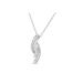 Women's Silver Diamond Accent Bypass Curve 18" Pendant Necklace by Haus of Brilliance in Silver