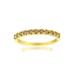 Women's Yellow Gold Over Silver 1/4 Cttw Champagne Diamond 11 Stone Band Ring by Haus of Brilliance in Yellow Gold (Size 6)