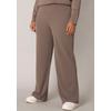 Treggings BASE LEVEL CURVY "Arah", Damen, Gr. 54 (56), Länge 32, grau (schwarz taupe), Web, Obermaterial: 97% Polyester, 3% Elasthan, unifarben, casual, loose fit extralang, Hosen, mit elastischem Bund