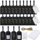 Amylove Bulk Wedding Favors Luggage Tags Gifts, and So The Adventure Begins Luggage Tags for Guests Bridal Gifts, 24 Pack (Black)