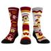 Unisex Rock Em Socks Washington Commanders NFL x Nickelodeon Spongebob Squarepants 3-Pack Crew Set