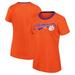 Women's G-III 4Her by Carl Banks Orange Clemson Tigers Recruit Ringer T-Shirt