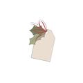 Tag With Holly Leaves & Bow Cookie Cutter