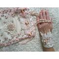 Handmade Ooak Pink & White Lace Wedding Party Bag With Matching Wrist Cuff