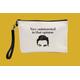 Very Uninterested in That Opinion | Make Up Bag Pencil Case Travel Toiletry Linen, Cosmetics Pouch, David Rose