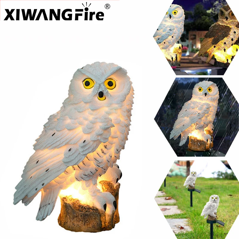Lampe solaire hibou Animal solaire jardin lumières solaire alimenté solaire lumière LED extérieure jardin décoration lampe étanche lumières solaires