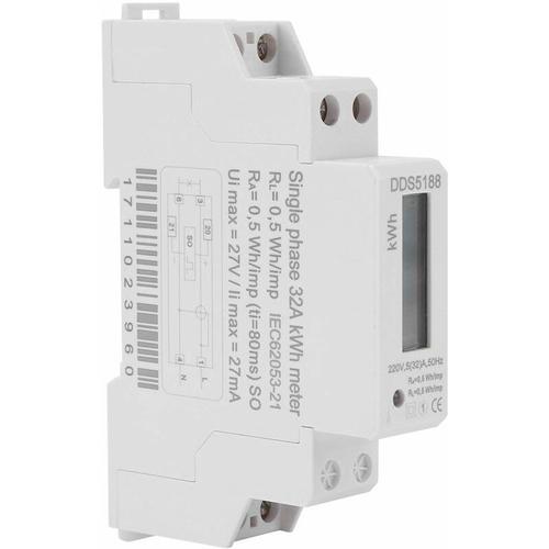 220 v einphasiger Stromzähler DDS5188 Din-Schiene digitaler LCD-Stromzähler für Kilowattstunde