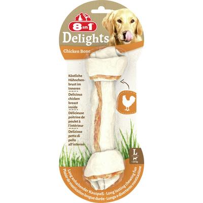 8in1 - Kauknochen Delights Chicken l Leckerli Kausnack Hundefutter