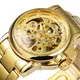 WINNER Luxury Skeleton Automatic Watch for Women Fashion Diamond Elegant Mechanical Watches Gold