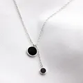 Simple Fashion 925 Sterling Silver Necklace Pendant Tassel Necklace For Women Girl Trendy Gift S-N27