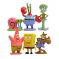 6 teile/satz kawaii patrick star schwämme bobs pvc modell action figur puppen cartoon schwamm bobs