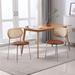 Modern Dining Room Chairs,Mid Century Leisure Chair with Rattan Backrest