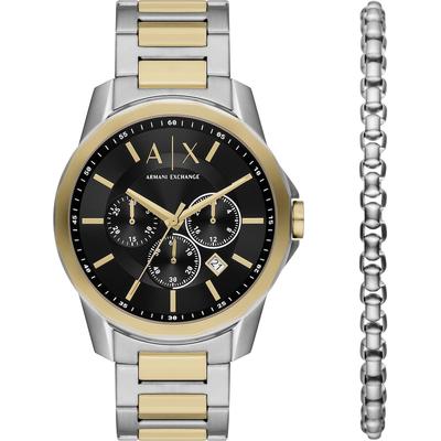 Armani Exchange - Uhren-Set Edelstahl Schmuck-Set 1 ct Herren