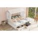 White Twin Size House Platform Beds with Two Drawers for Shared Rooms, Boys and Girls, Sturdy and Safe Design