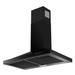 Tieasy Black Range Hood 24 inch / 30 inch / 36 inch Wall Mount Vent Hoods Stainless Steel