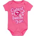 Girls Newborn & Infant Pink Denver Broncos Cutest Fan Hearts Bodysuit