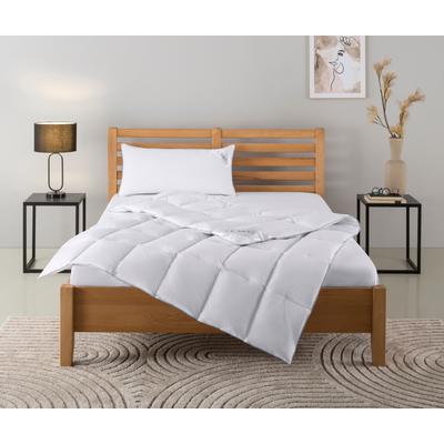 Daunenbettdecke + Kopfkissen HOME AFFAIRE "TAMINS, Bettdecke 135x200 cm und 155x220 cm, 2-tlg.", weiß, B/L: 155cm x 220cm Anzahl Teile 1, B/L: 40cm x 80cm Anzahl Teile 1, Bezug: Baumwolle Füllung: Entendaune/-feder, normal, Bettdecken Bezug: 100%... Image