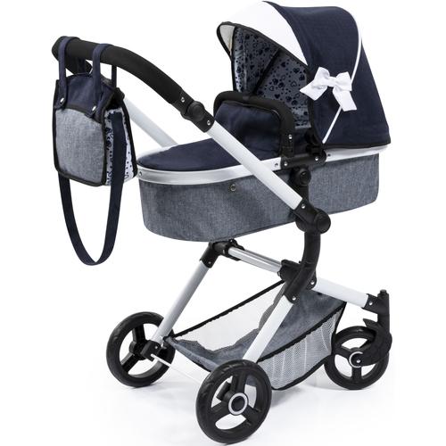 „Kombi-Puppenwagen BAYER „“Puppenwagen Vario““ Puppenwagen blau (blau, grau) Kinder Puppenwagen -trage inkl. Wickeltasche“
