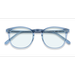 Unisex s round Clear Blue Acetate Prescription sunglasses - Eyebuydirect s Safari