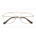 Unisex s aviator Golden Metal Prescription eyeglasses - Eyebuydirect s Moxie