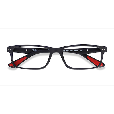Unisex s rectangle Matte Black Acetate Prescription eyeglasses - Eyebuydirect s Ray-Ban RB5277