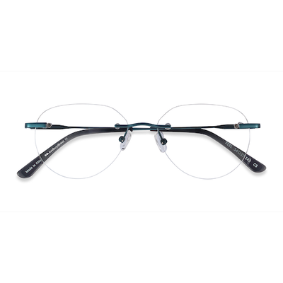 Unisex s oval Navy Metal Prescription eyeglasses - Eyebuydirect s Feel