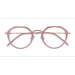 Female s geometric Pink Rose Gold Acetate,Metal Prescription eyeglasses - Eyebuydirect s Claire
