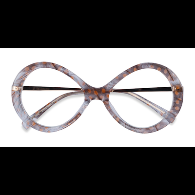 Female s round Orange Striped Acetate,Metal Prescription eyeglasses - Eyebuydirect s Endless
