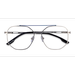Unisex s aviator Silver Black Metal Prescription eyeglasses - Eyebuydirect s Park