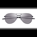 Unisex s aviator Satin Black Metal Prescription sunglasses - Eyebuydirect s Oakley Contrail