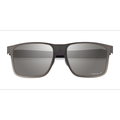 Unisex s square Matte Gunmetal Metal Prescription sunglasses - Eyebuydirect s Oakley Holbrook Metal