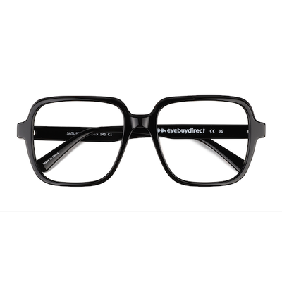 Unisex s square Black Acetate Prescription eyeglasses - Eyebuydirect s Saturday