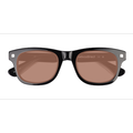 Unisex s round Solid Black Acetate Prescription sunglasses - Eyebuydirect s Starboard